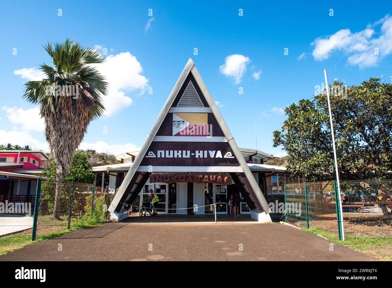 Flughafen Nuku Hiva, Marquesa-Inseln, Französisch-Polynesien Stockfoto