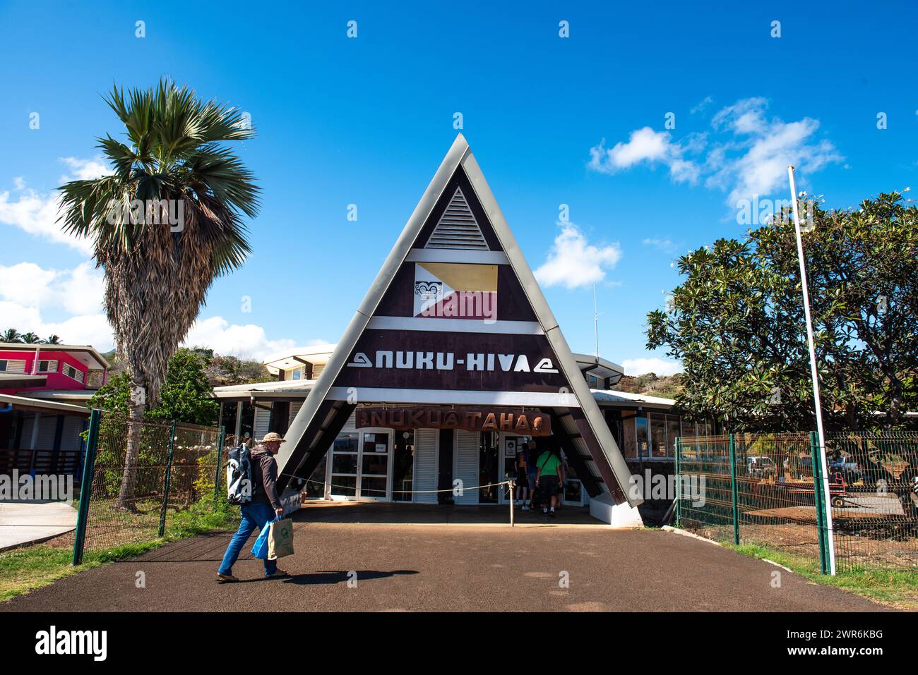 Flughafen Nuku Hiva, Marquesa-Inseln, Französisch-Polynesien Stockfoto