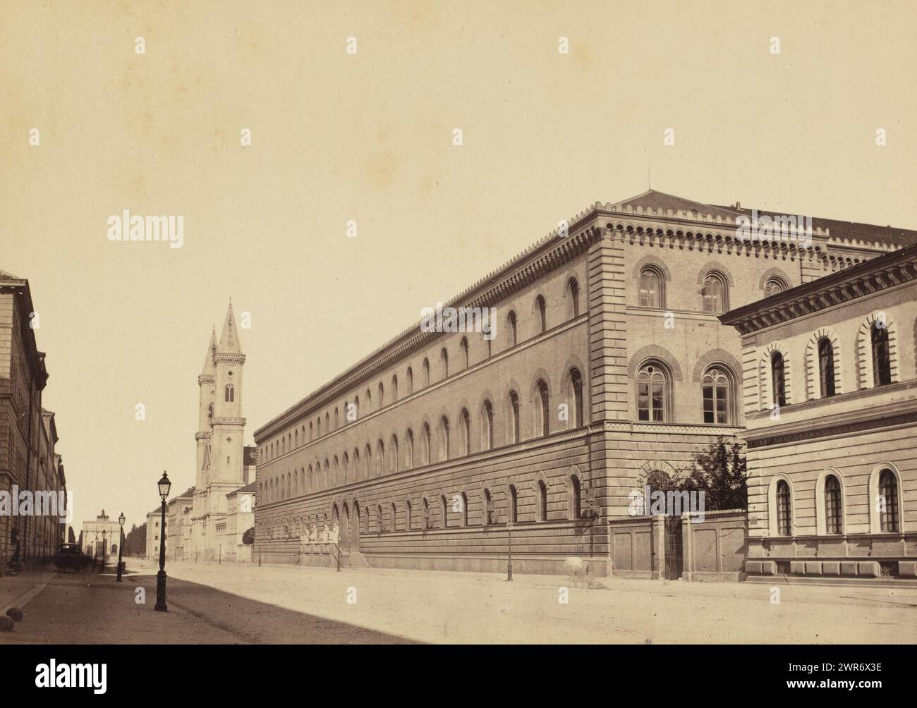 Stadtbibliothek München, anonym, ca. 1850 - ca. 1900, Fototräger, Albumendruck, Höhe 144 mm x Breite 201 mm, Höhe 147 mm x Breite 206 mm, Foto Stockfoto