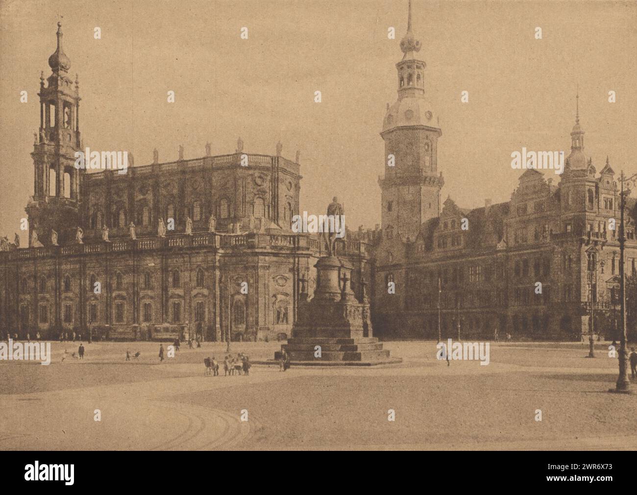 Theaterplatz, anonym, 1880 - 1920, fotografischer Träger, Höhe 146 mm x Breite 207 mm, Fotografie Stockfoto