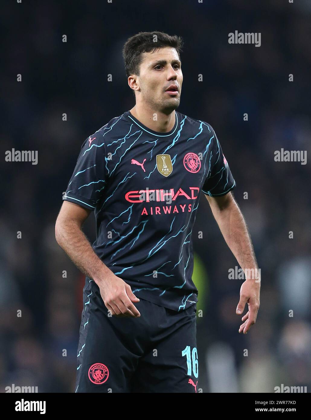 Rodri aus Manchester City. - Tottenham Hotspur / Manchester City, Emirates FA Cup, 4. Runde, Tottenham Hotspur Stadium, London, UK - 26. Januar 2024. Nur redaktionelle Verwendung – es gelten Einschränkungen für DataCo. Stockfoto