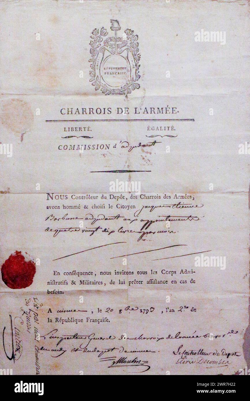 Charrois de l'Armée an 2 Stockfoto