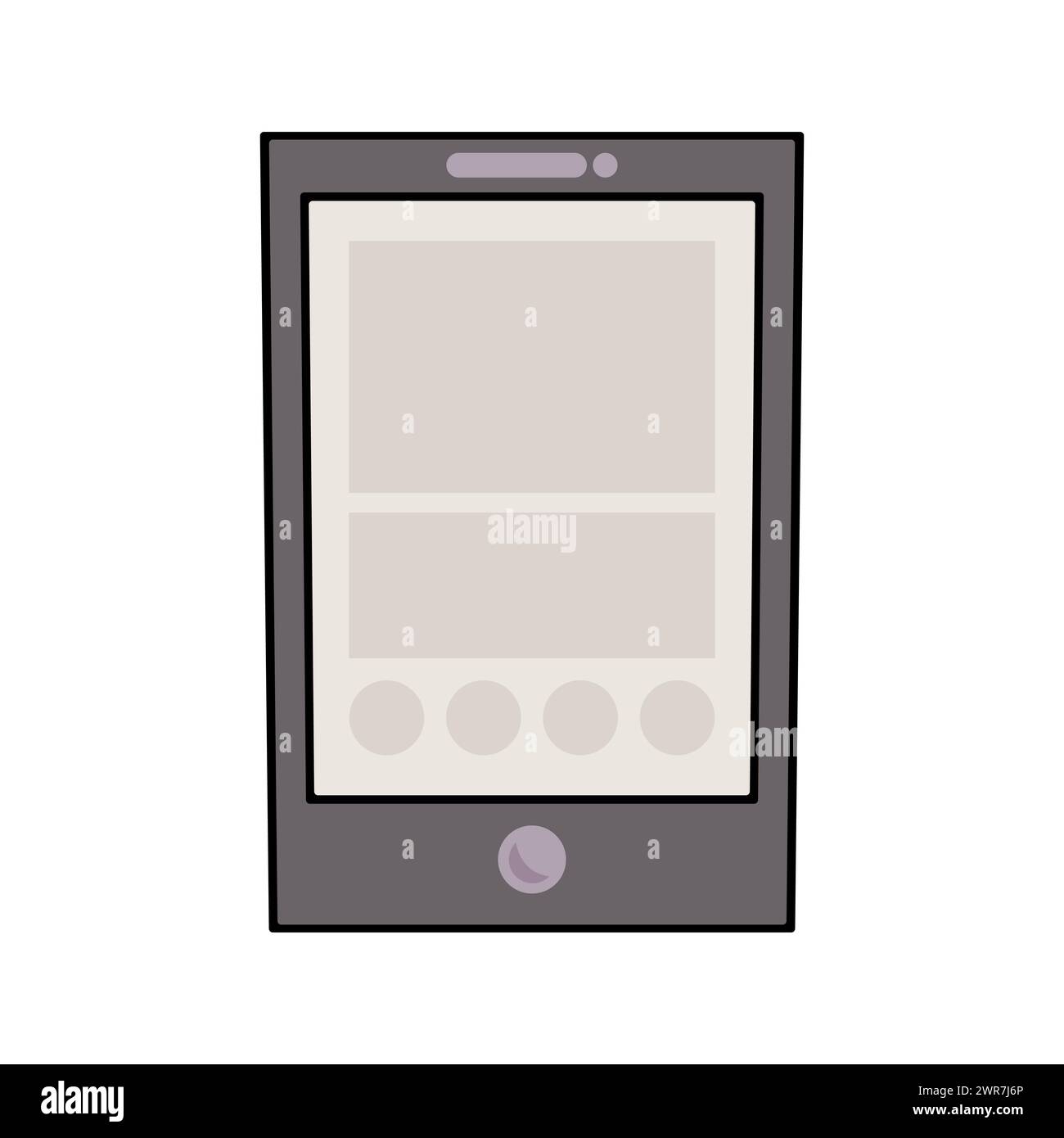 Mobiltelefon mit Apps. Vektorabbildung Stock Vektor