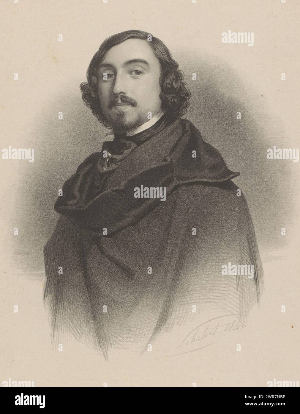 Porträt von Felix Bovie, Druckerei: Joseph Schubert, 1842, Papier, Höhe 383 mm x Breite 298 mm, Druck Stockfoto