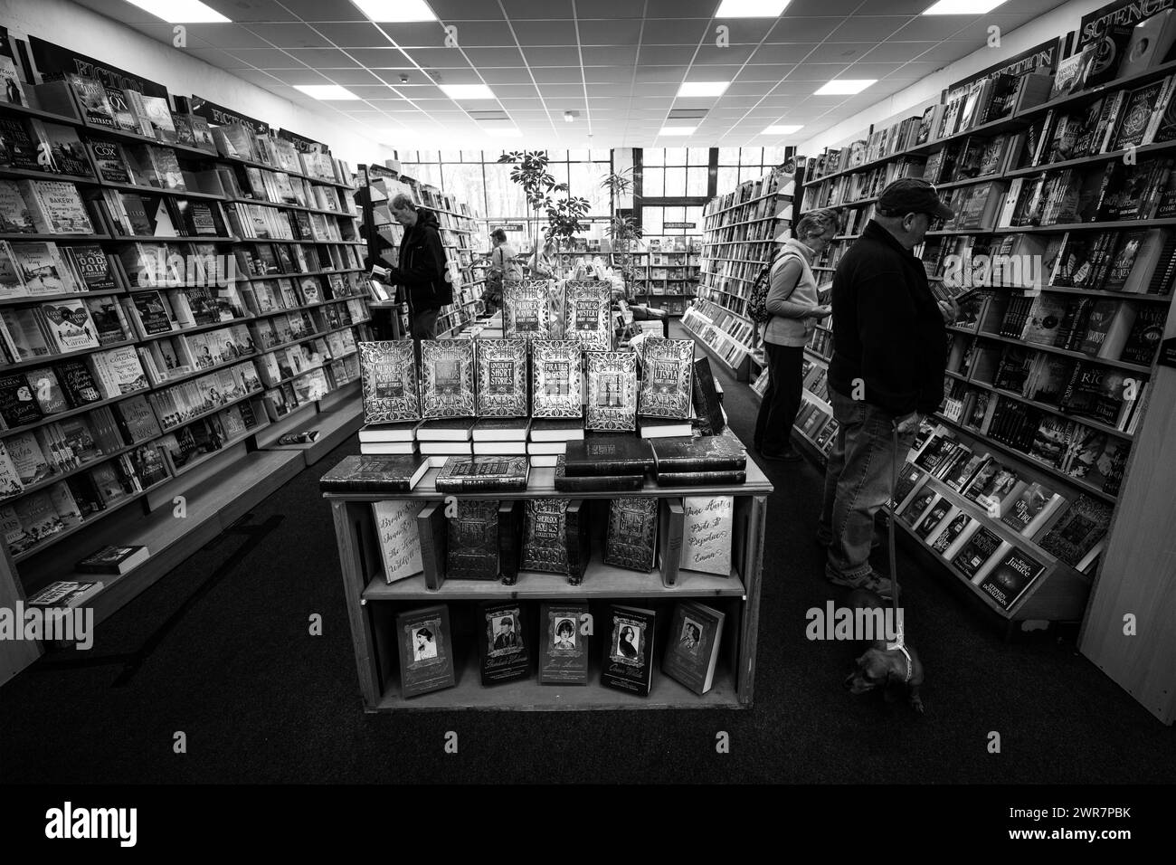 24/04/18 High Peak Bookstore, Buxton, Derbyshire, UK> Stockfoto