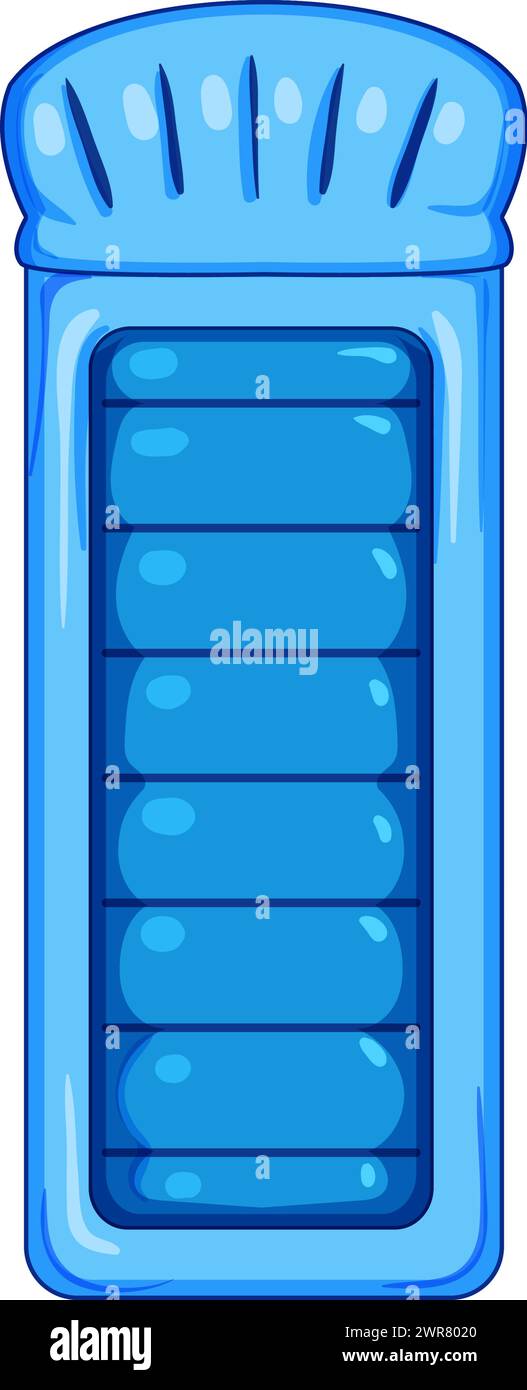 Obere aufblasbare Matratze Pool Karikaturvektor Illustration Stock Vektor