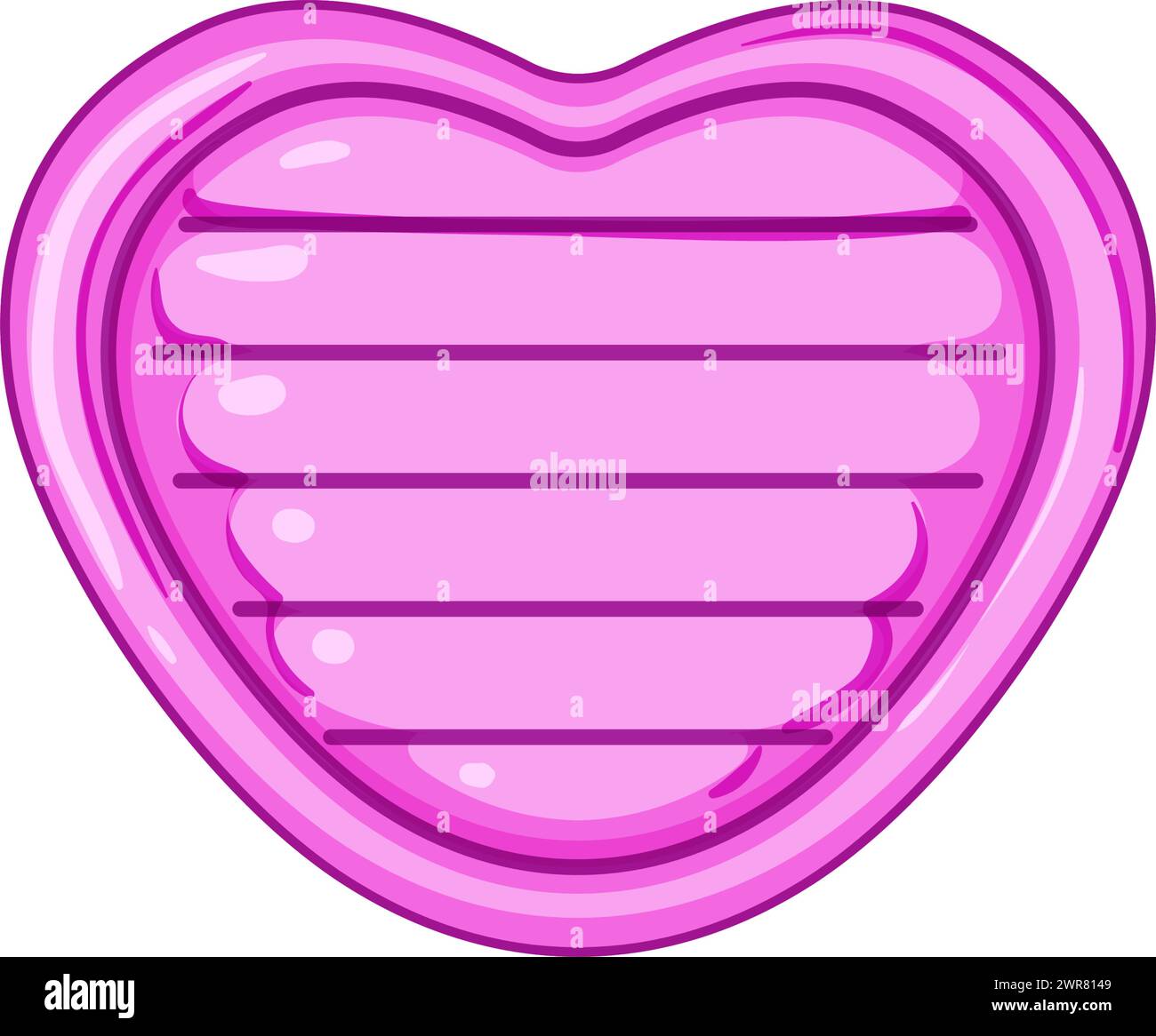 Aufblasbare Matratzenpool-Karikaturvektor-Illustration schwimmen Stock Vektor