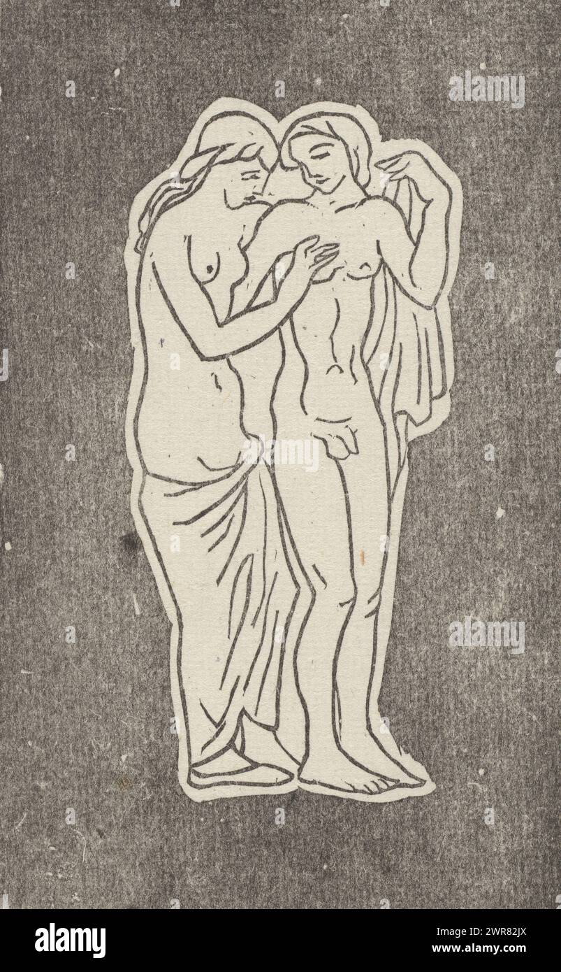 Daphnis and Chloë, Groupe de Daphnis et Chloé (Originaltitel), Druckerei: Aristide Maillol, 1937, Papier, Höhe 198 mm x Breite 132 mm, Druck Stockfoto