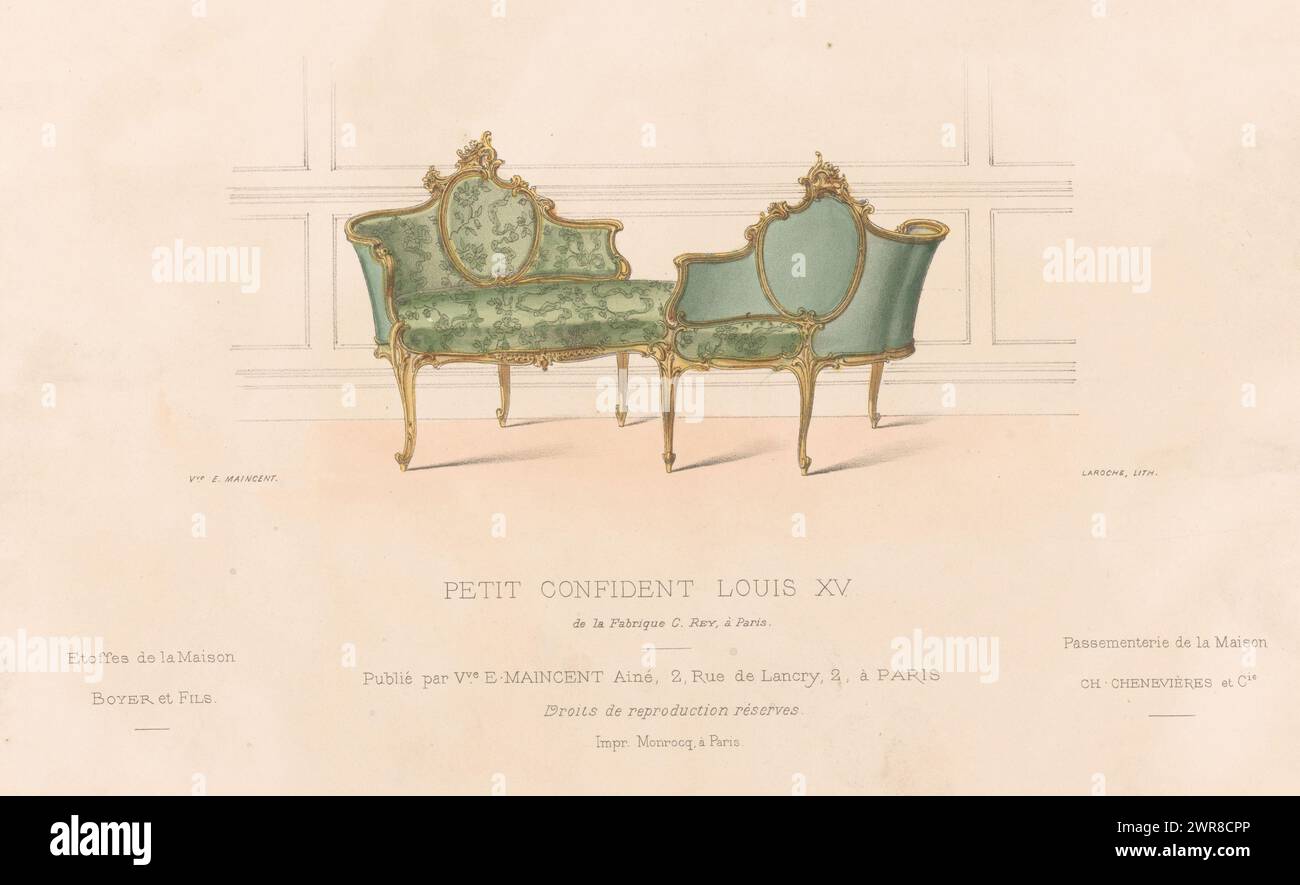 Selbstbewusst, Petit selbstbewusst Louis Print ab 351. Ausgabe (Livraison)., Druckerei: Léon Laroche, Drucker: Monrocq, Verlag: weduwe Eugène Maincent, Paris, 1895 - 1935, Papier, Höhe 273 mm x Breite 360 mm, Druck Stockfoto