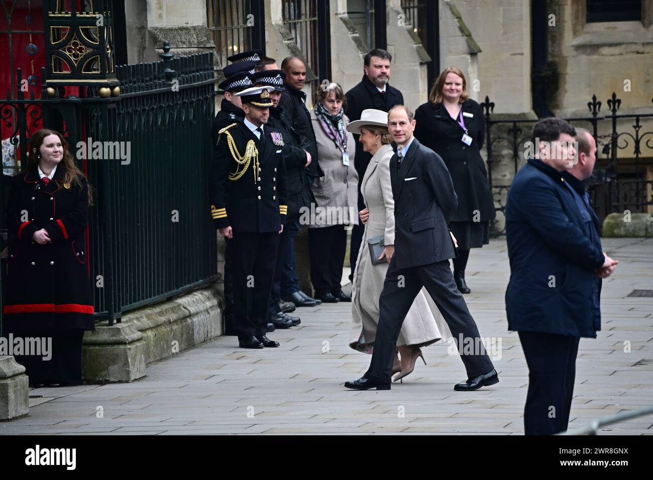 Westminster Abbey, LONDON, ENGLAND, 11. MÄRZ 2024. Prinz Edward, Duke of Edinburgh und Sophie, Duchess of Edinburgh, nehmen an den Feierlichkeiten zum Commonwealth Day in London Teil. Credit: Siehe Li/Picture Capital/Alamy Live News Stockfoto