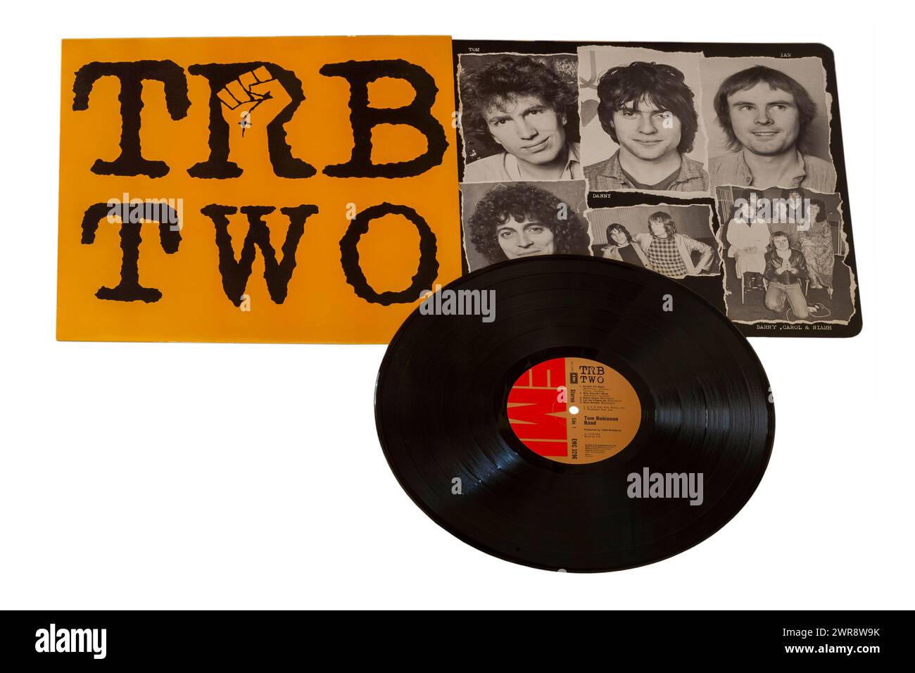 Tom Robinson Band TRB zwei Schallplatten-Album-Cover isoliert auf weißem Hintergrund - 1979 TRB2 Stockfoto