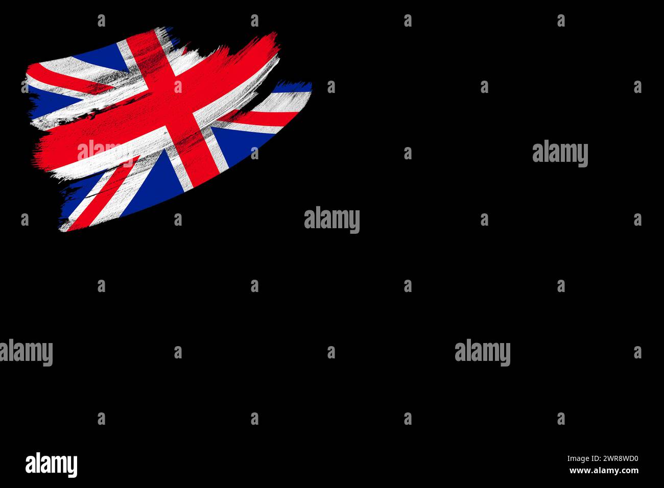 Das Symbol des Vereinigten Königreichs für Patriotismus und Stolz auf das Land, Demokratie, Freiheit und Unabhängigkeit, nationale Feiertage, Veranstaltungen und unvergessliche D Stockfoto