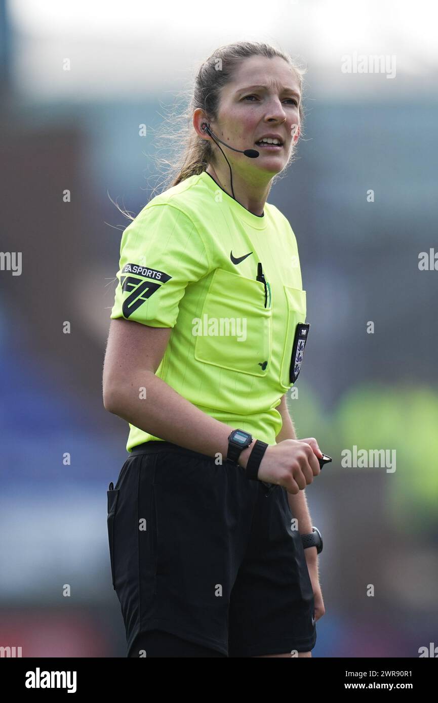 Liverpool FC gegen Leicester FC Womens FA Cup PRENTON PARK, TRANMERE, ENGLAND, 9. März 2024 Melissa Burgin während des FA Cup-Spiels der Frauen zwischen Liverpool FC und Leicester FC im Prenton Park Tranmere am 9. März 2024 in Birkenhead, England. Foto: Alan Edwards Stockfoto