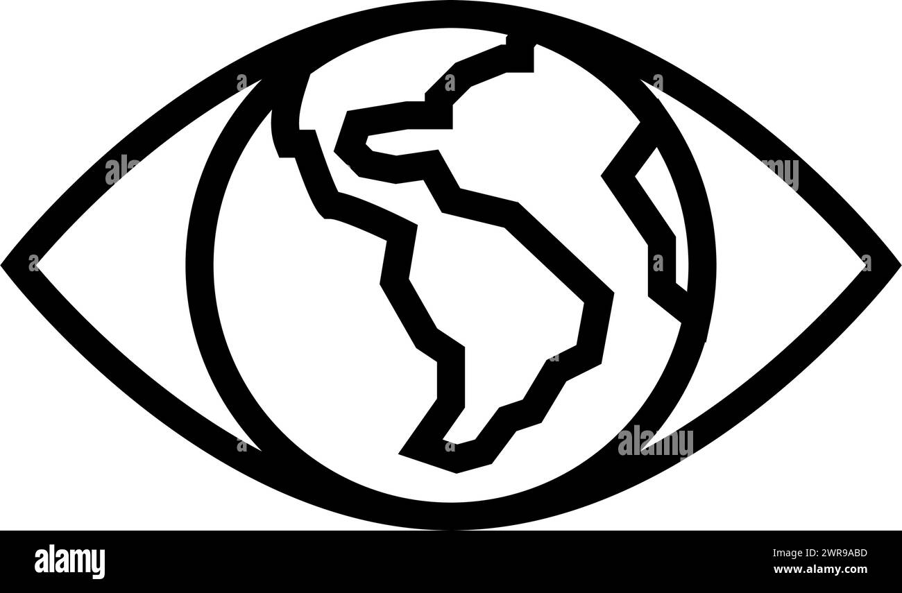 Klimaschutzplan Energiepolitik Linie Symbol Vektorillustration Stock Vektor