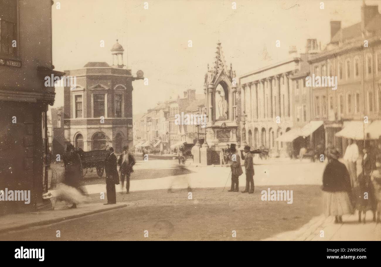 Straßenansicht, dieses Foto ist Teil eines Albums., anonym, 1870 - 1900, fotografischer Support, Albumenabdruck, Höhe 84 mm x Breite 51 mm, Foto Stockfoto