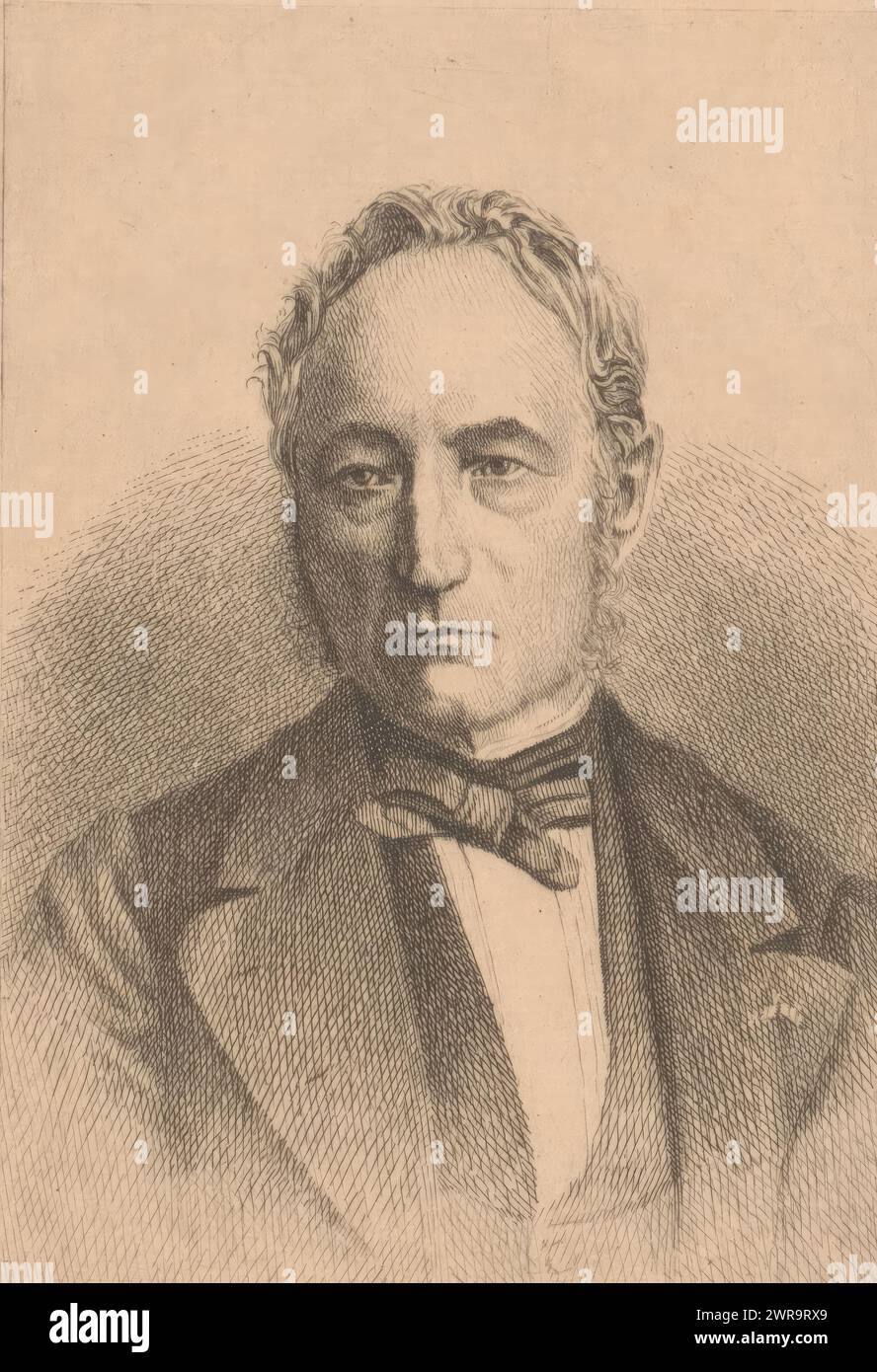 Porträt von G. Demoulin, Druckerei: Auguste Danse, (signiert vom Künstler), 1882, Papier, Radierung, Höhe 148 mm x Breite 100 mm, bedruckt Stockfoto