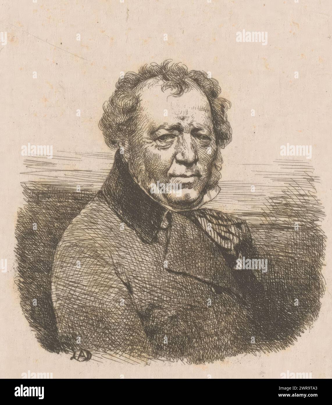 Porträt von Pierre Joseph Versturme-Roegiers, Druckerei: Adolphe Alexandre Dillens, 1831 - 1877, Papier, Ätzen, Höhe 112 mm x Breite 85 mm, Druck Stockfoto