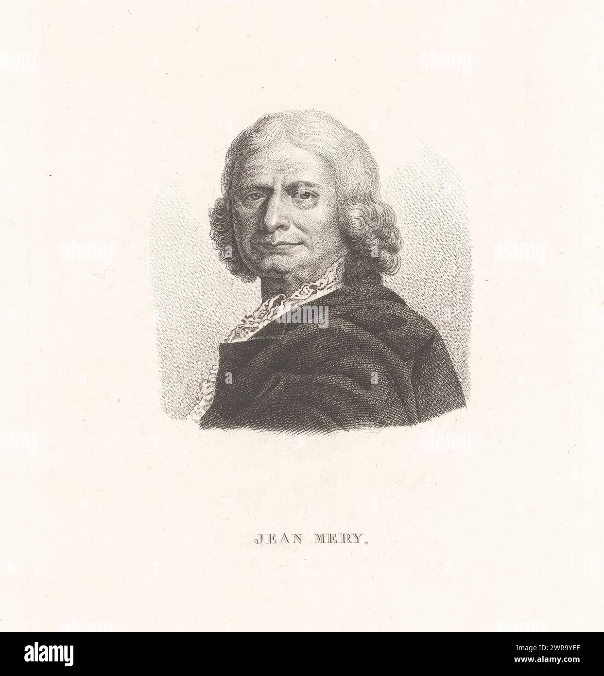 Porträt von Jean Méry, Druckerei: Charles Aimé Forestier, (zugeschrieben), Ambroise Tardieu, (möglicherweise), Verlag: Charles Louis Fleury Panckoucke, Paris, 1818 - 1832, Papier, Stich, Höhe 218 mm x Breite 130 mm, bedruckt Stockfoto