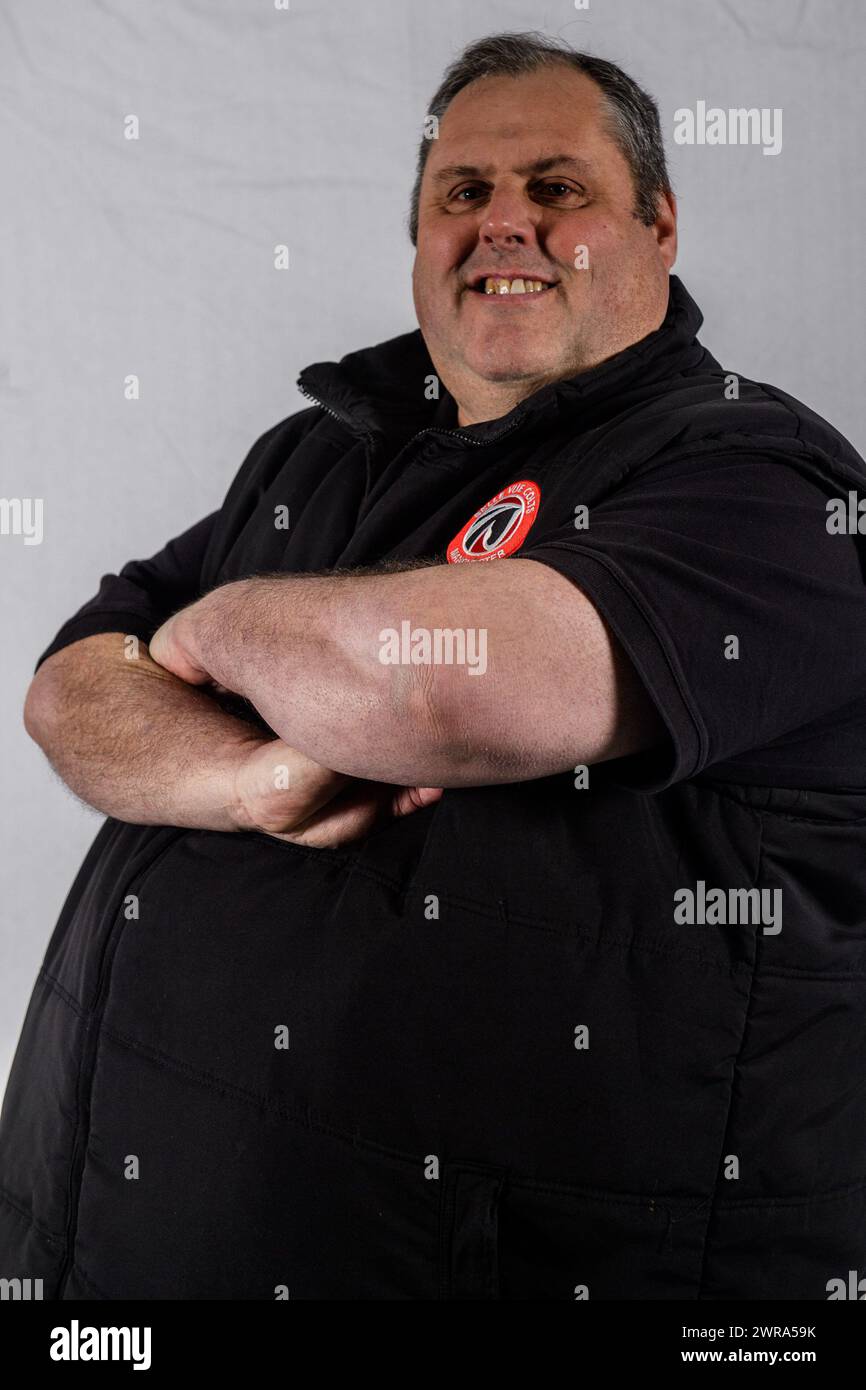 Steve Williams, Joint Team Manager von Belle Vue Colts, während des Belle Vue Aces Media Day im National Speedway Stadium, Manchester, am Montag, den 11. März 2024. (Foto: Ian Charles | MI News) Credit: MI News & Sport /Alamy Live News Stockfoto