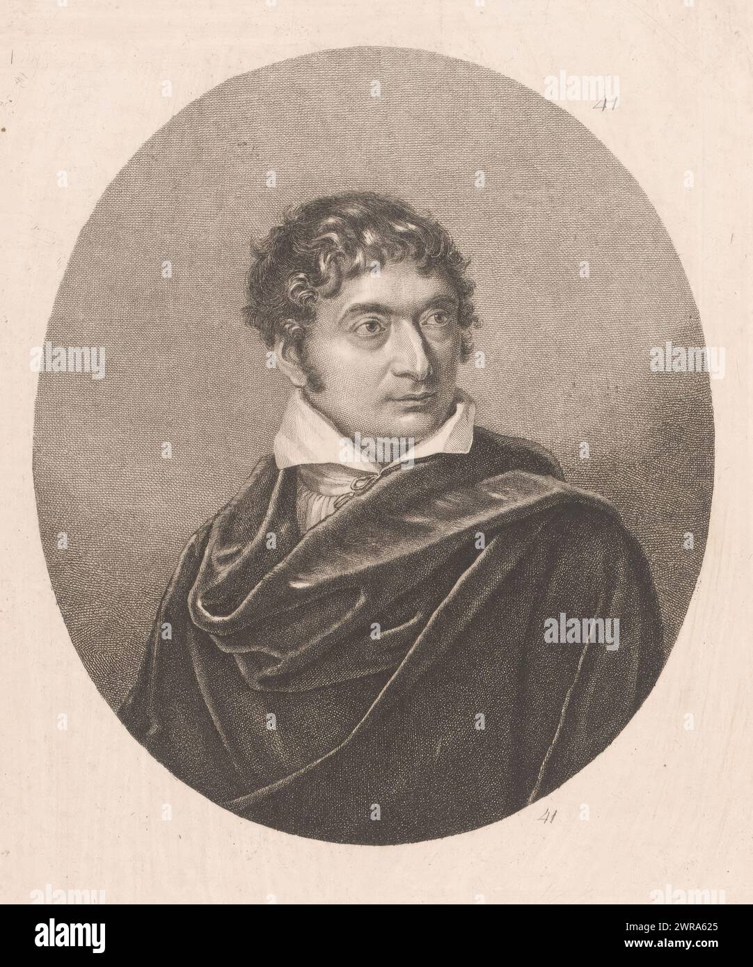 Porträt von Franz von Brentano, Druckerei: Ludwig Emil Grimm, 1800 - 1844, Papier, Radierung, Höhe 204 mm x Breite 158 mm, Druck Stockfoto