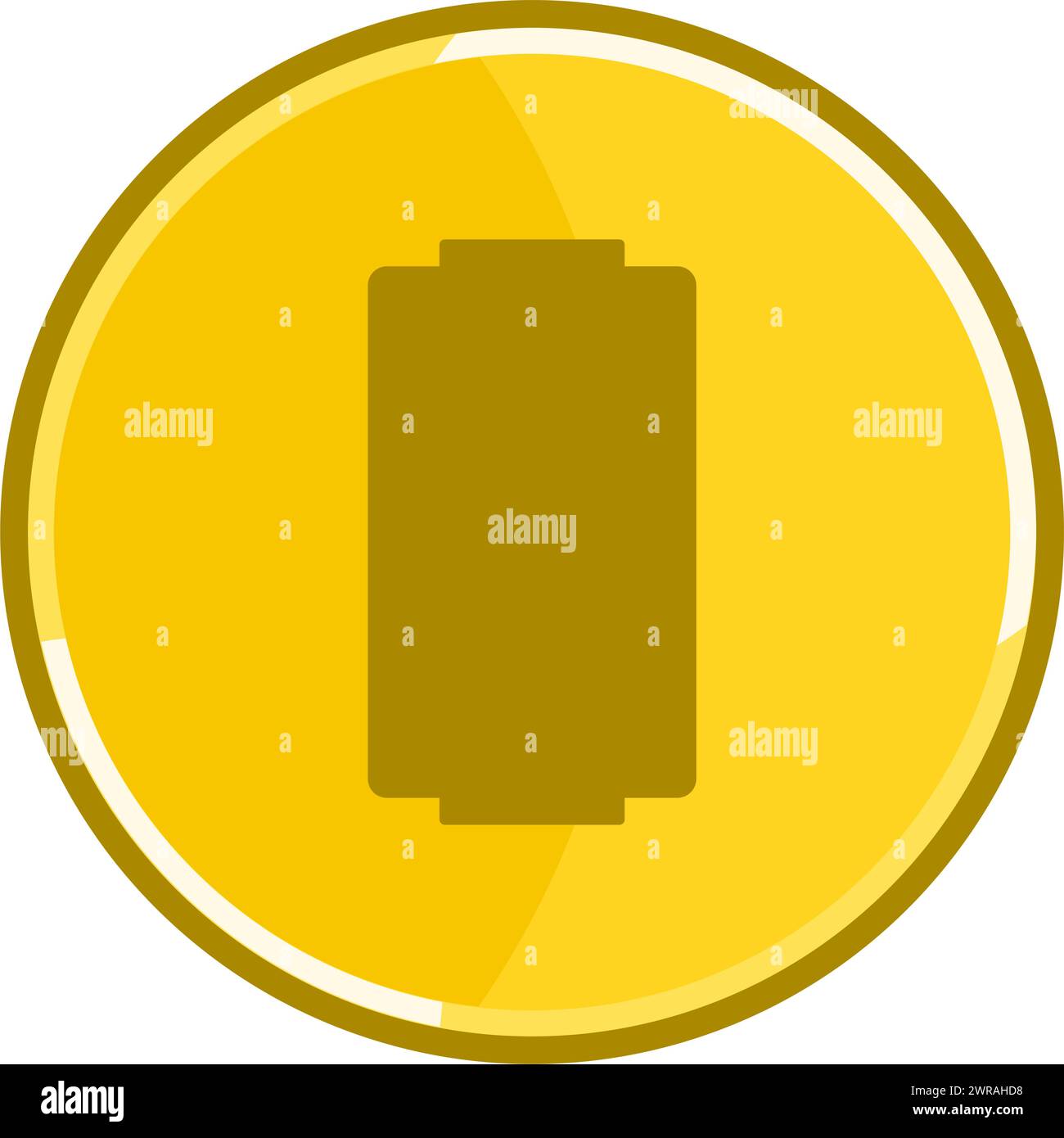 Goldenes Batteriesymbol. Goldene Energie-Ikone. Stock Vektor