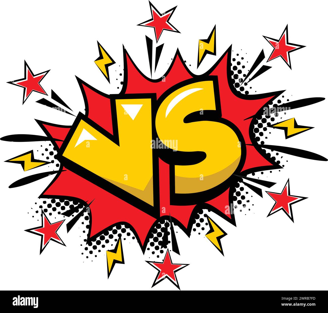 VS Comic Explosion Frame. Gegen Comic-Duell, Battle Challenge und Fight Confrontation Logo. Vektorkonflikt-Zeichentricksymbol auf transparentem bac Stock Vektor