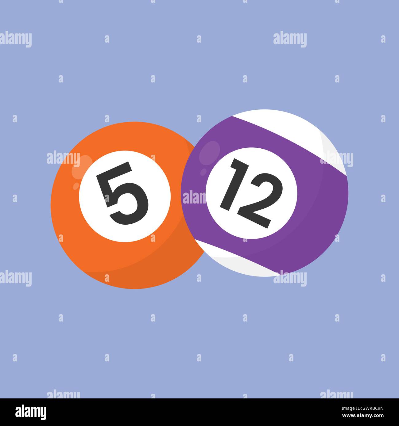 Billard Pool Ball Vektor Illustration Icon Snooker Pool Bälle Icon Stock Vektor