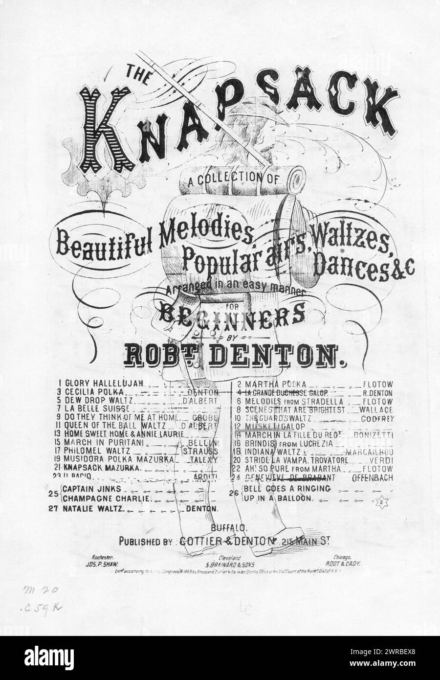 Musketen-Galopp, Bellak (Komponist), Cottier & Denton, Buffalo, 1863., Vereinigte Staaten, Geschichte, Bürgerkrieg, 1861-1865, Lieder und Musik Stockfoto