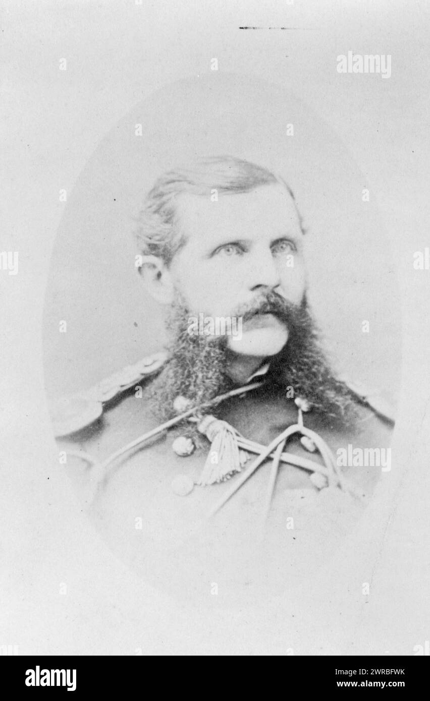 BV nicht Brig. General George Wheeler Schofield, Kopf-und-Schultern-Porträt, nach rechts gerichtet, fotografiert zwischen 1861 und 1865, später gedruckt, Schofield, George Wheeler, Militärdienst, Fotodrucke, 1860-1870., Porträtfotos, 1860-1870, Fotodrucke, 1860-1870, 1 Fotodruck Stockfoto