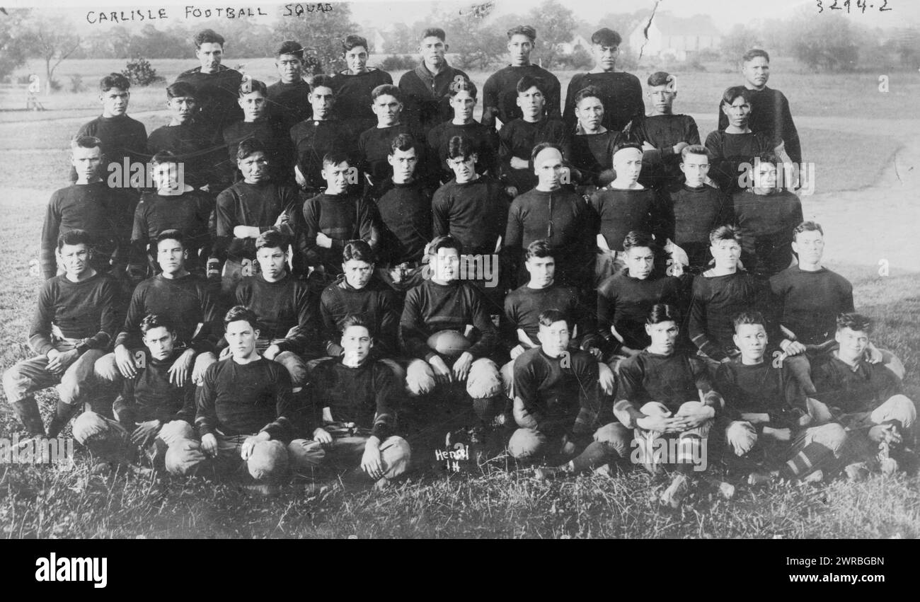 Carlisle School Football Squad, 18. November 1914, United States Indian School (Carlisle, Pa.), Sports, 1910-1920, Gruppenporträts, 1910-1920., Porträtfotos, 1910-1920, Gruppenporträts, 1910-1920, 1 Fotodruck Stockfoto