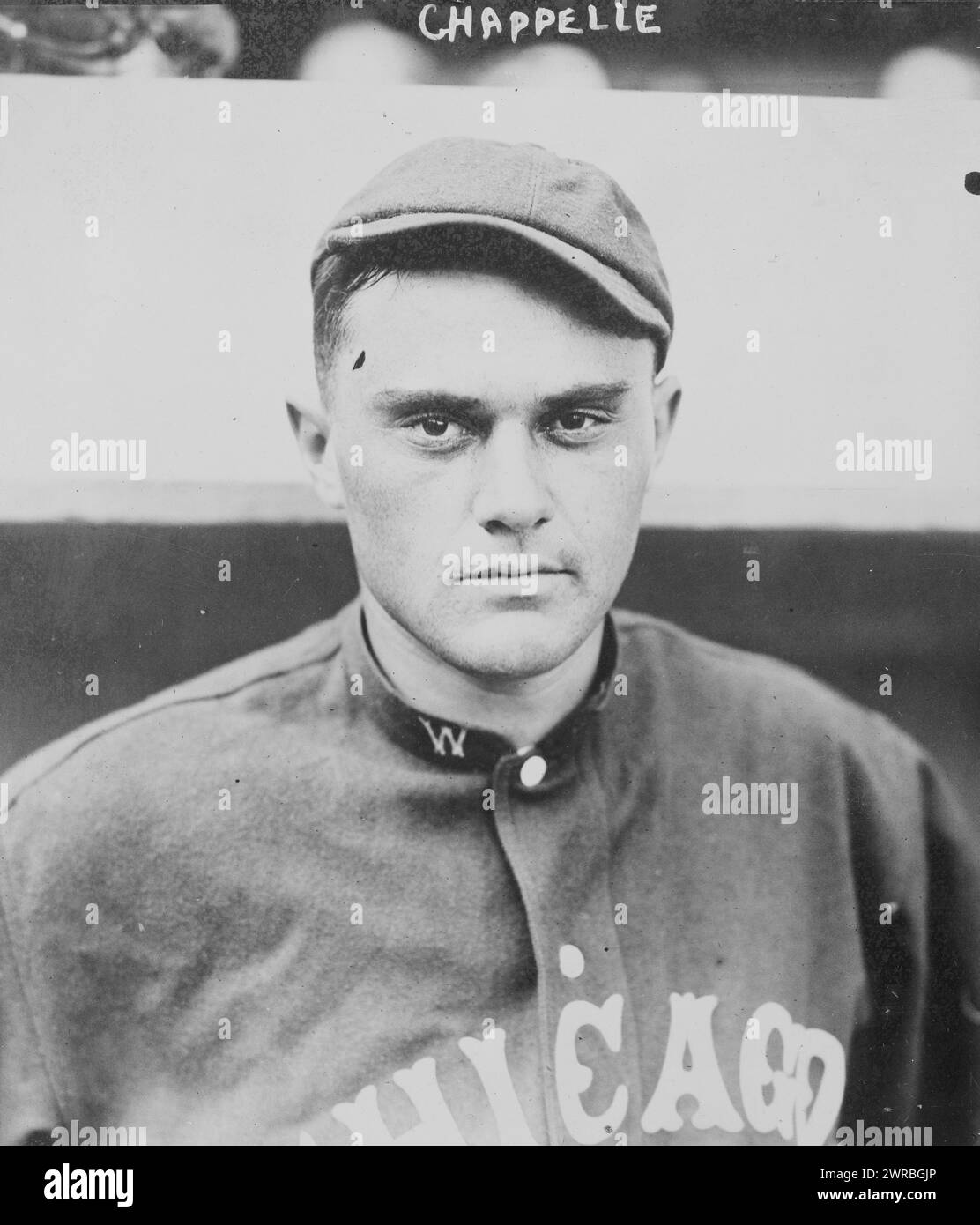 Chappelle, d. h. Chappell, Foto von Lawrence A. Chappell in Chicago White Sox Uniform, zwischen 1913 und 1915, Chappell, Larry, 1890-1918, Fotodrucke, 1910-1920., Porträtfotos, 1910-1920, Fotodrucke, 1910-1920, 1 Fotodruck Stockfoto