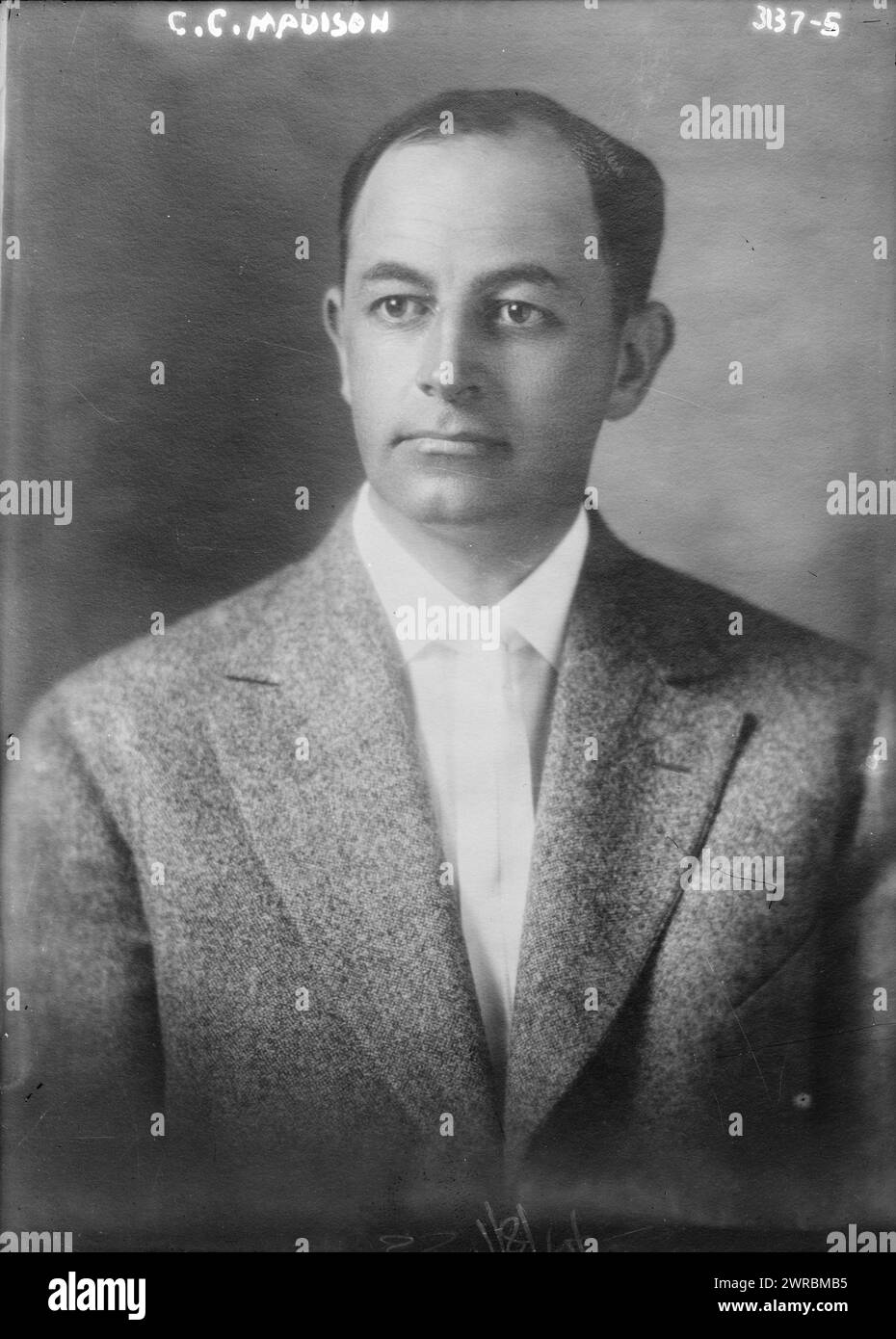 C.C. Madison, Foto zeigt C.C. Madison, der Eigentümer des Kansas City Packers Baseballteams der Federal League war., 8. Juli 1914, Glass negative, 1 negative: Glass Stockfoto