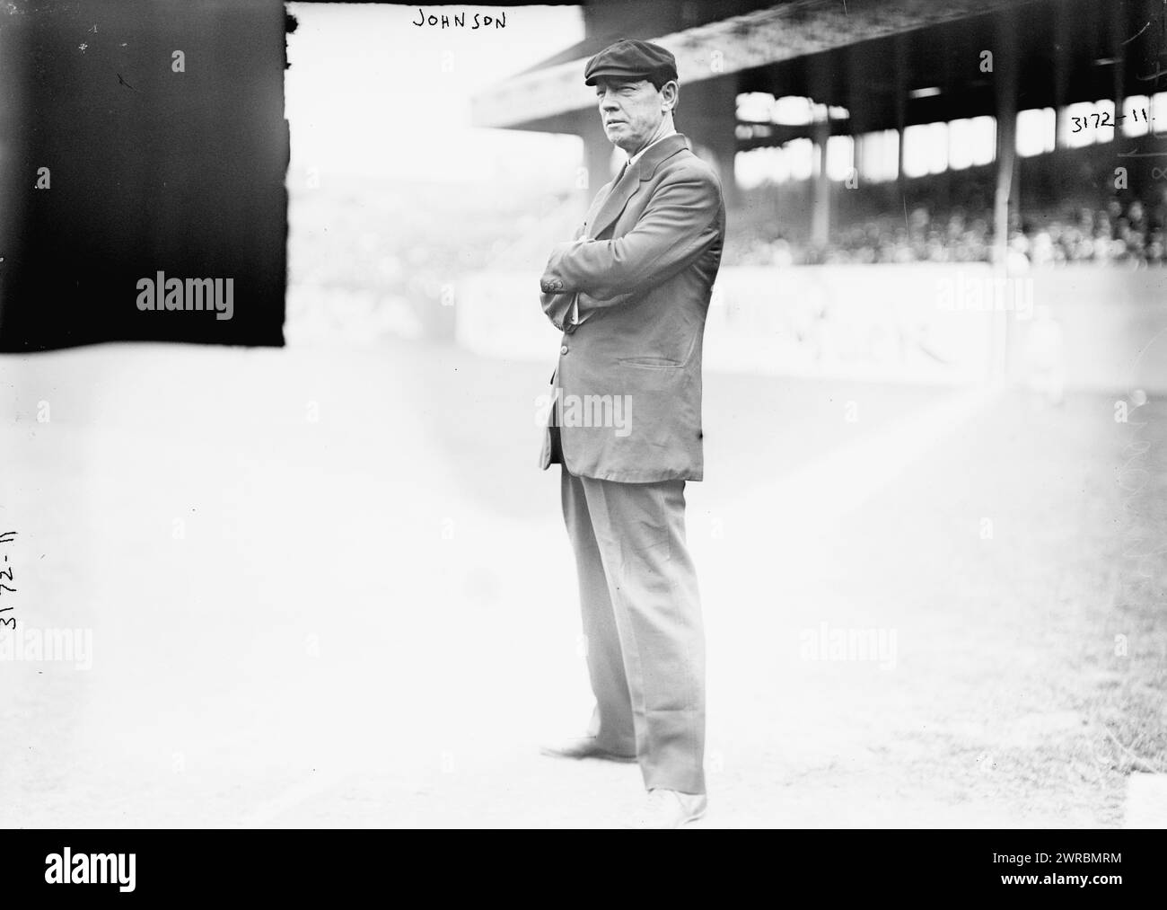 Harry 'Steamboat' Johnson, NL-Schiedsrichter (Baseball), 1914, Glas-negative, 1 negativ: Glas Stockfoto