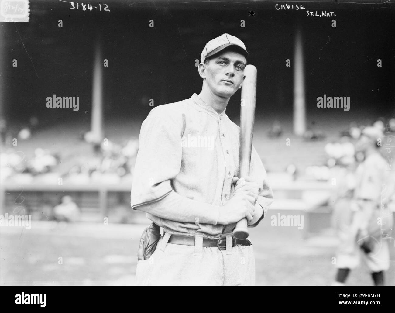 Walton Cruise, St. Louis NL (Baseball), Foto zeigt Baseballspieler Walton Edwin Cruise (1890-1975)., 12. August 1914, Glas-negative, 1 negativ: Glas Stockfoto