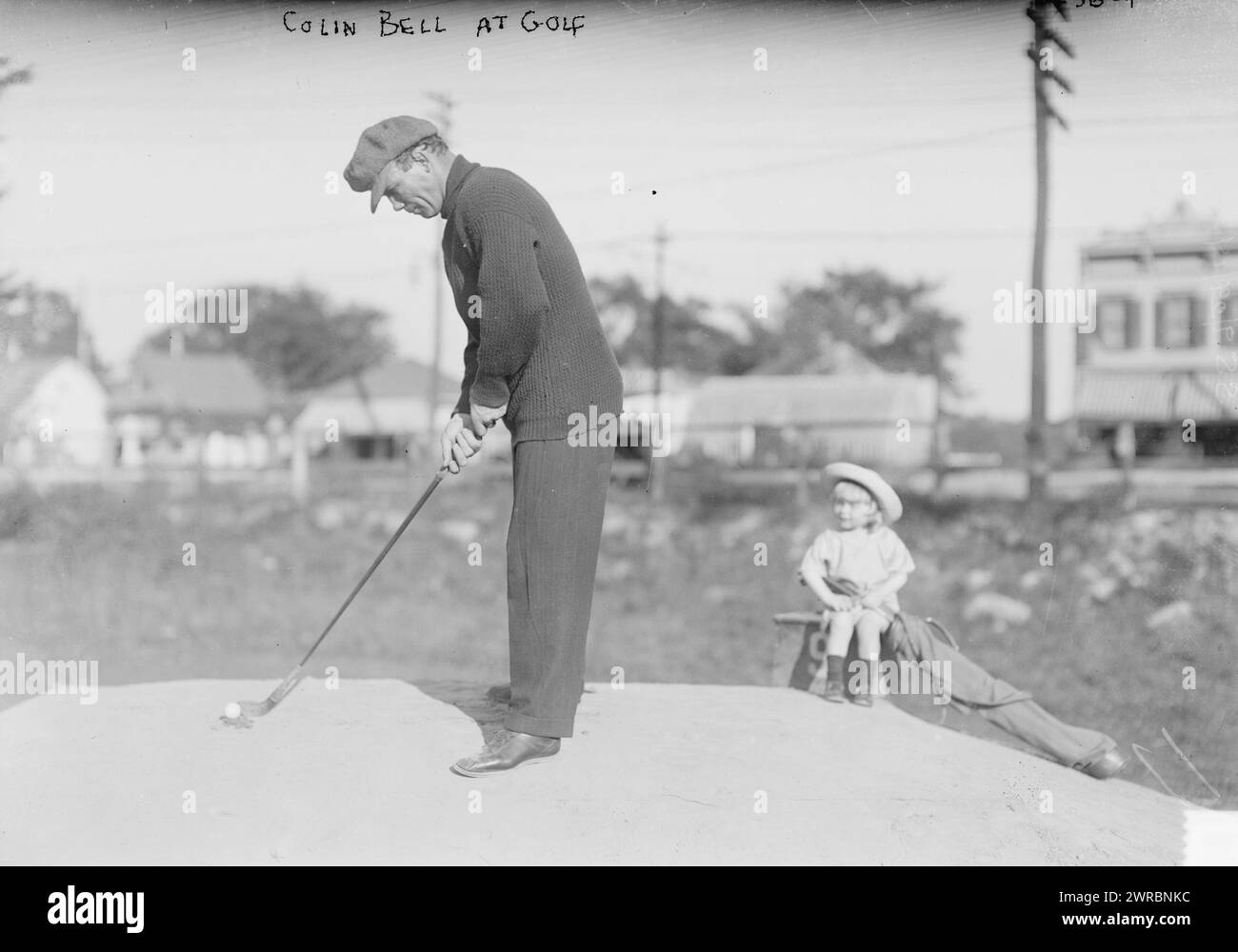 Colin Bell vom Golf, zwischen ca. 1910 und ca. 1915, Glasnegative, 1 negativ: Glas Stockfoto