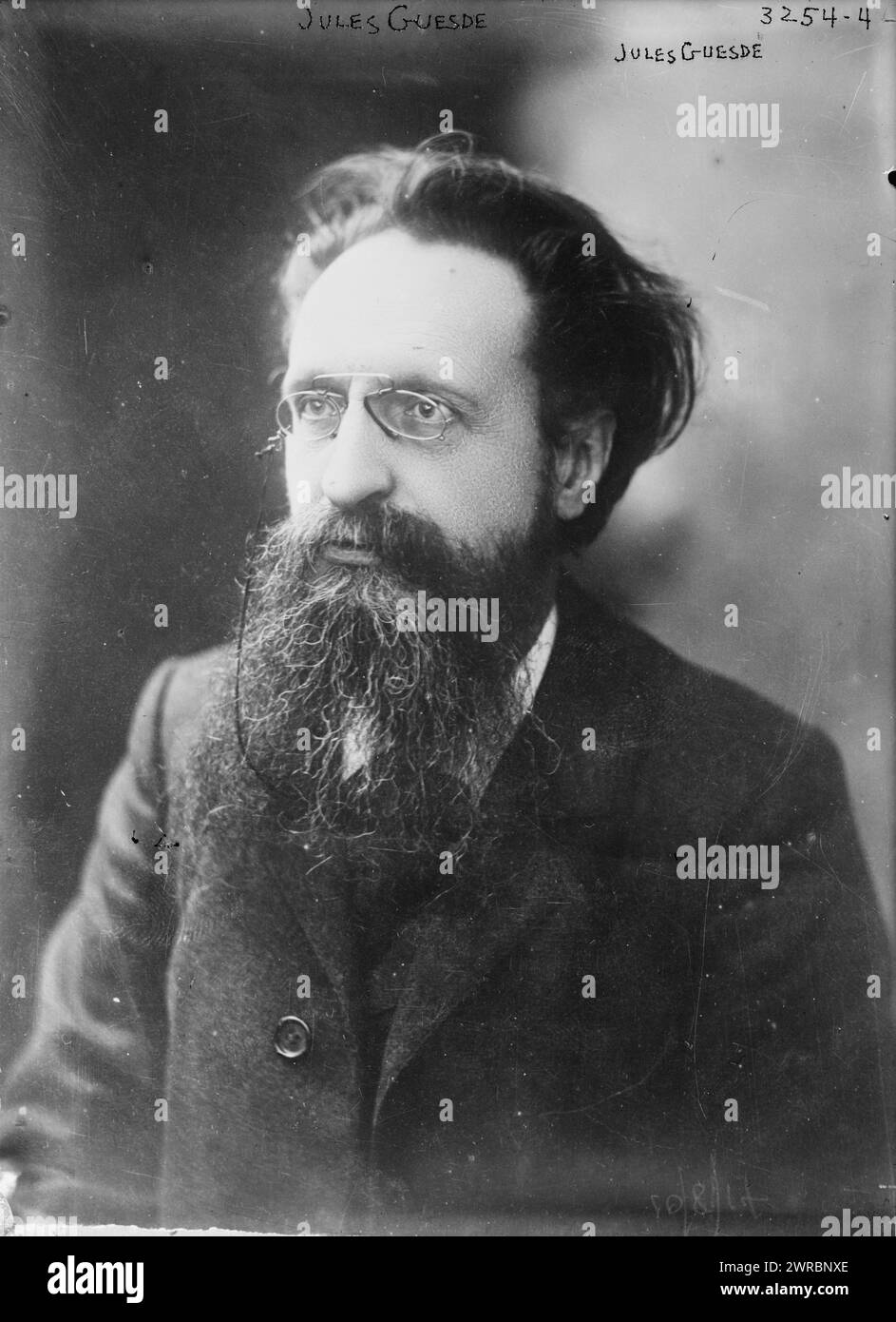 Jules Guesde, Glasnegative, 1 negativ: Glas Stockfoto