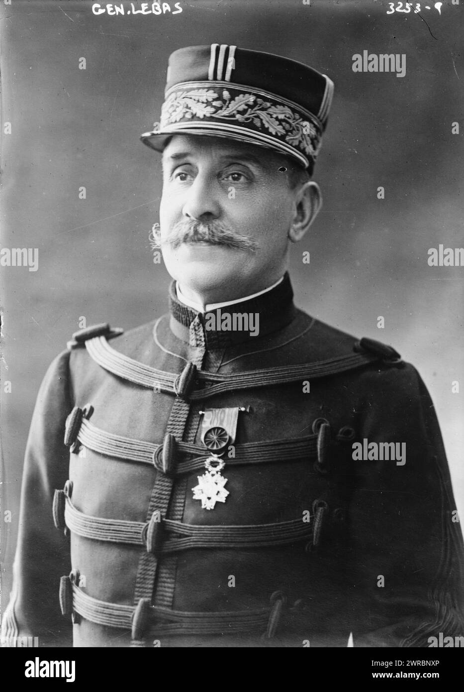 Gen. Lebas, Glasnegative, 1 negativ: Glas Stockfoto