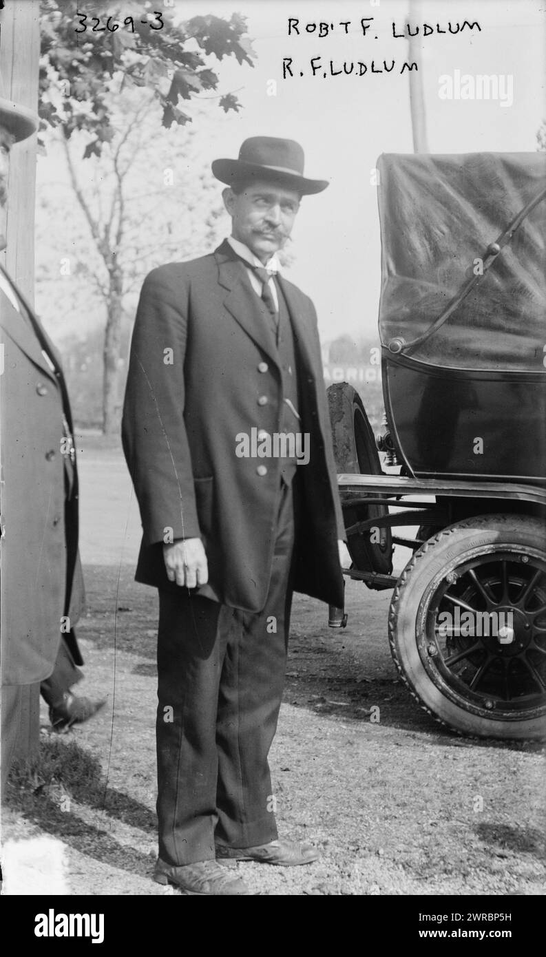 Robt. F. Ludlum, d. h. Ludlam, das Foto zeigt Robert F. Ludlam, der der Vorsteher der Geschworenen im Prozess 1914 gegen Mrs. Florence Conklin Carman wegen Mordes an Lulu Bailey, Mineola, Long Island, New York, war., 1914, Glasnegative, 1 negativ: Glas Stockfoto