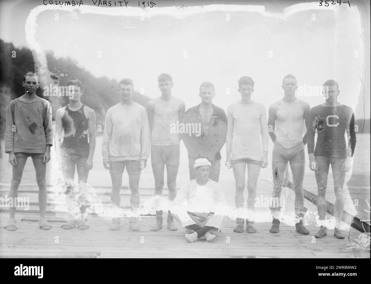 Columbia Varsity, 1915, 1915., Glasnegative, 1 negativ: Glas Stockfoto