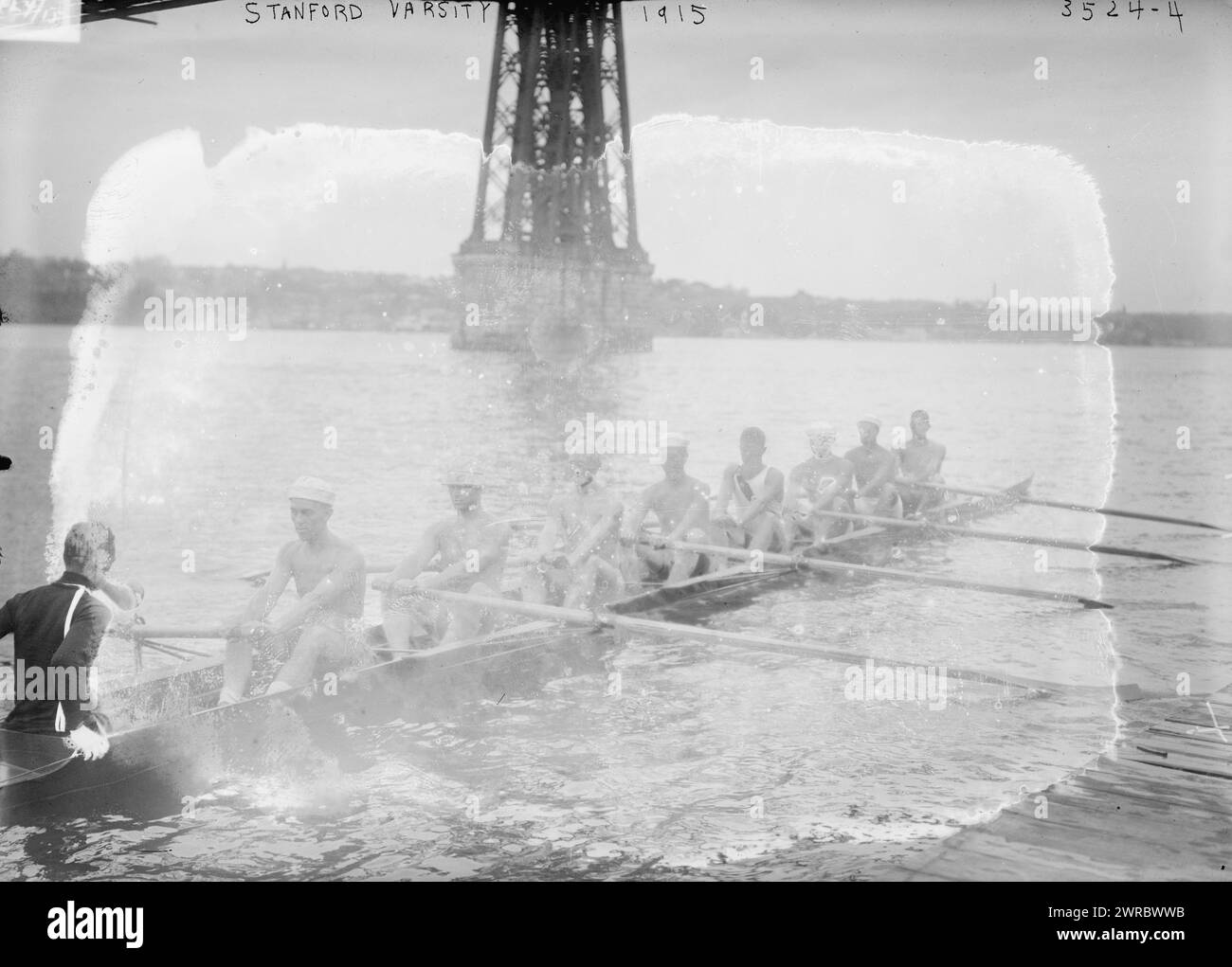 Stanford Varsity, 1915, 1915., Glasnegative, 1 negativ: Glas Stockfoto
