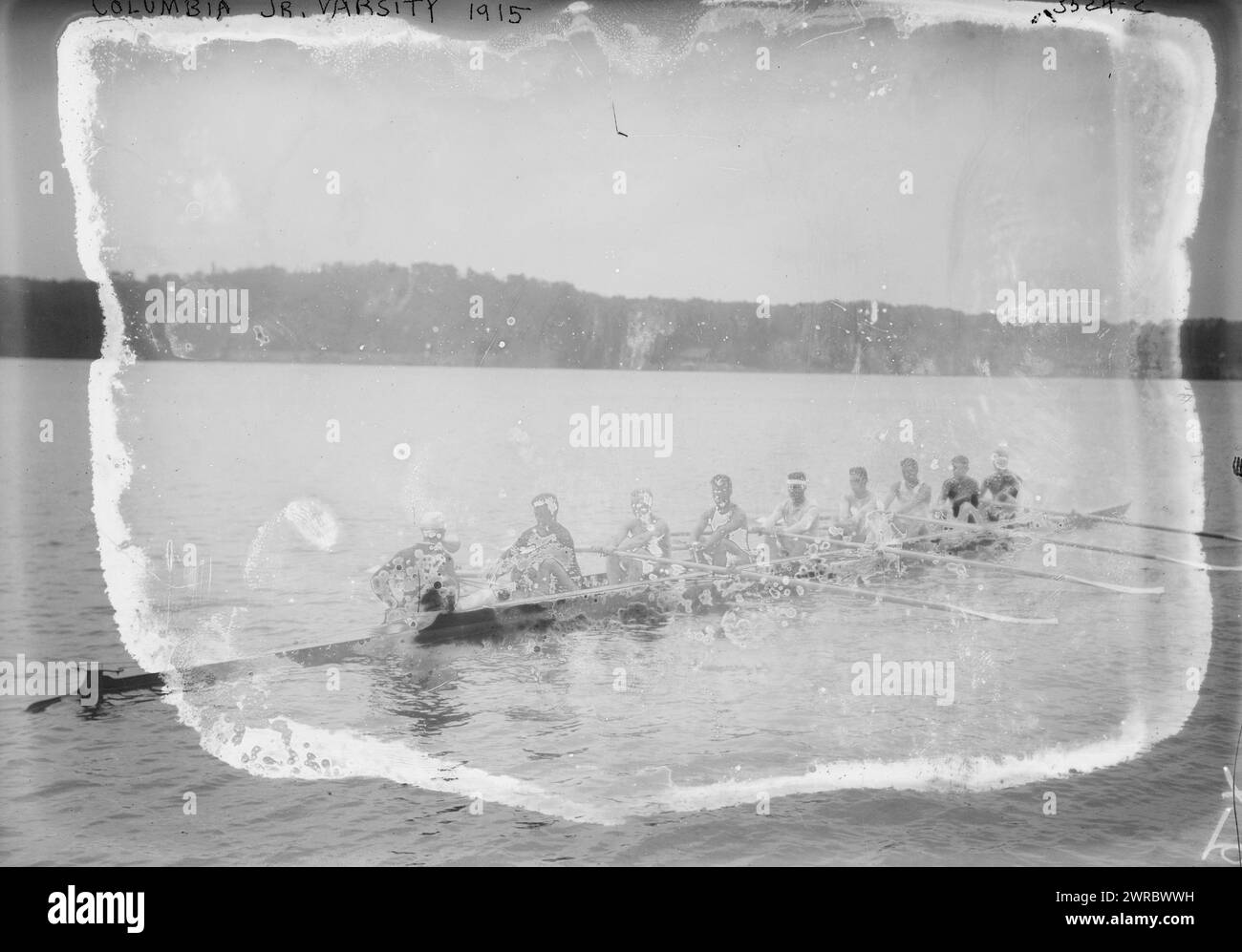 Columbia Jr. Varsity, 1915, 1915., Glasnegative, 1 negativ: Glas Stockfoto