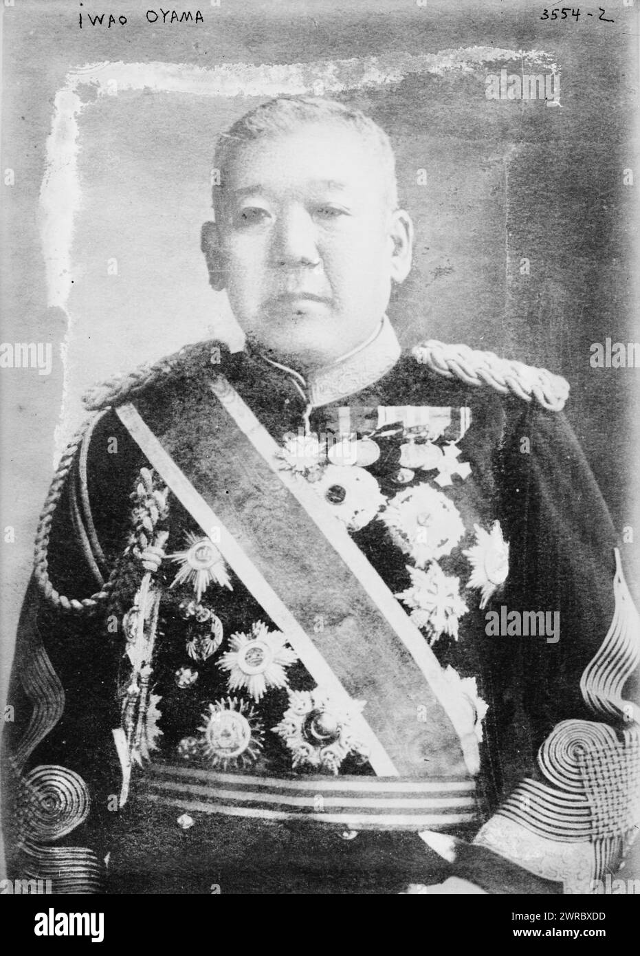 Iwao Oyama, Foto zeigt Prinz O-yama Iwao (1842–1916), einen japanischen Feldmarschall, zwischen ca. 1910 und ca. 1915, Glasnegative, 1 negativ: Glas Stockfoto