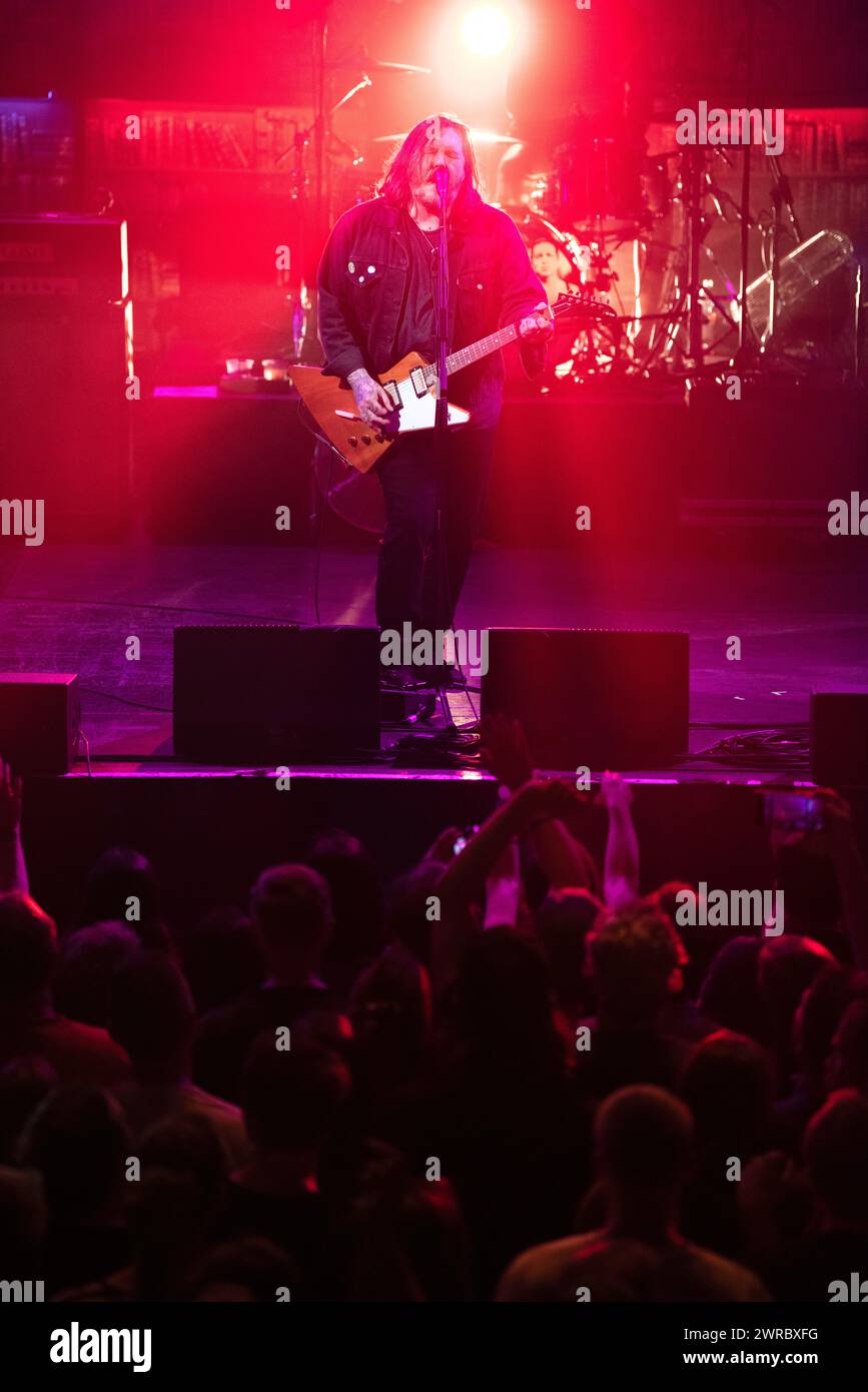 Die US-amerikanische Indie-Rock-Band The Gaslight Anthem trat live in der Columbiahalle in Berlin auf, um ihre History Books Tour zu machen. Stockfoto