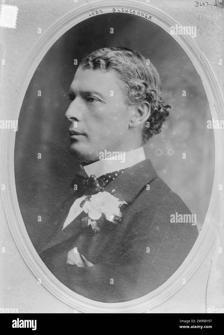 Lord Glenconner, Foto zeigt Sir Edward Tennant (1859–1920), einen schottischen liberalen Politiker. 1910 und ca. 1915, Glasnegative, 1 negativ: Glas Stockfoto