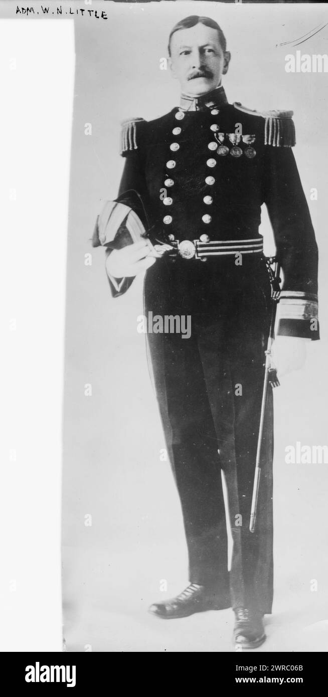 ADM. W.N. Little, Foto zeigt Konteradmiral Nelson Little, zwischen ca. 1910 und ca. 1915, Glasnegative, 1 negativ: Glas Stockfoto