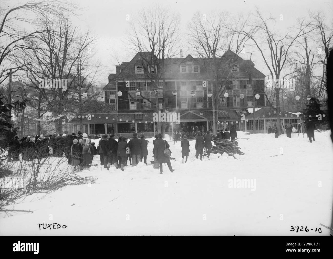 Tuxedo, Foto zeigt ein Haus in Tuxedo Park, New York State, zwischen ca. 1910 und ca. 1920, Glasnegative, 1 negativ: Glas Stockfoto