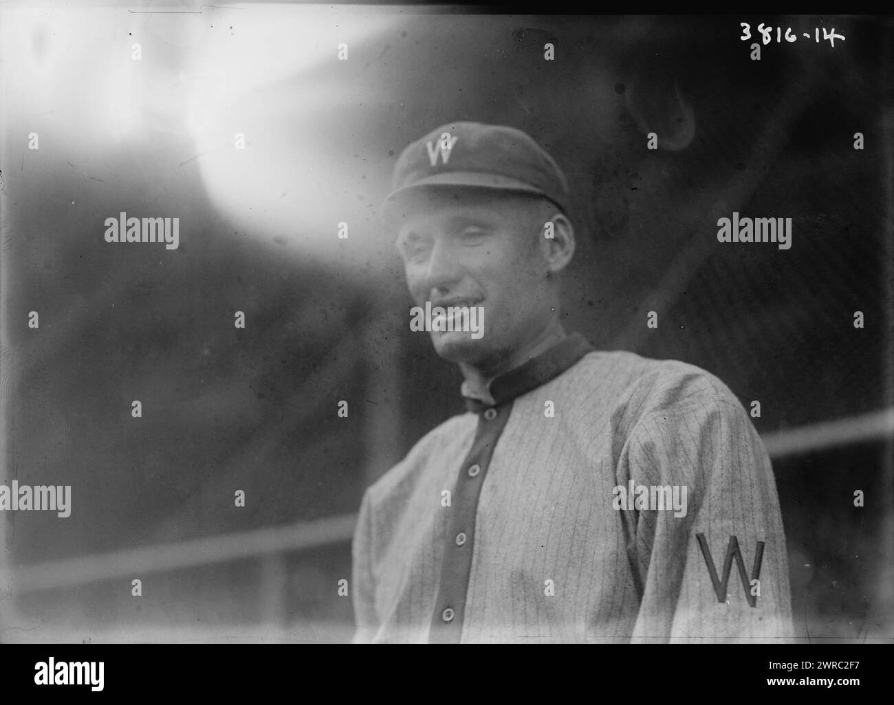 Walter Johnson, Washington AL (Baseball), 1916, Glass negative, 1 negativ: Glass Stockfoto