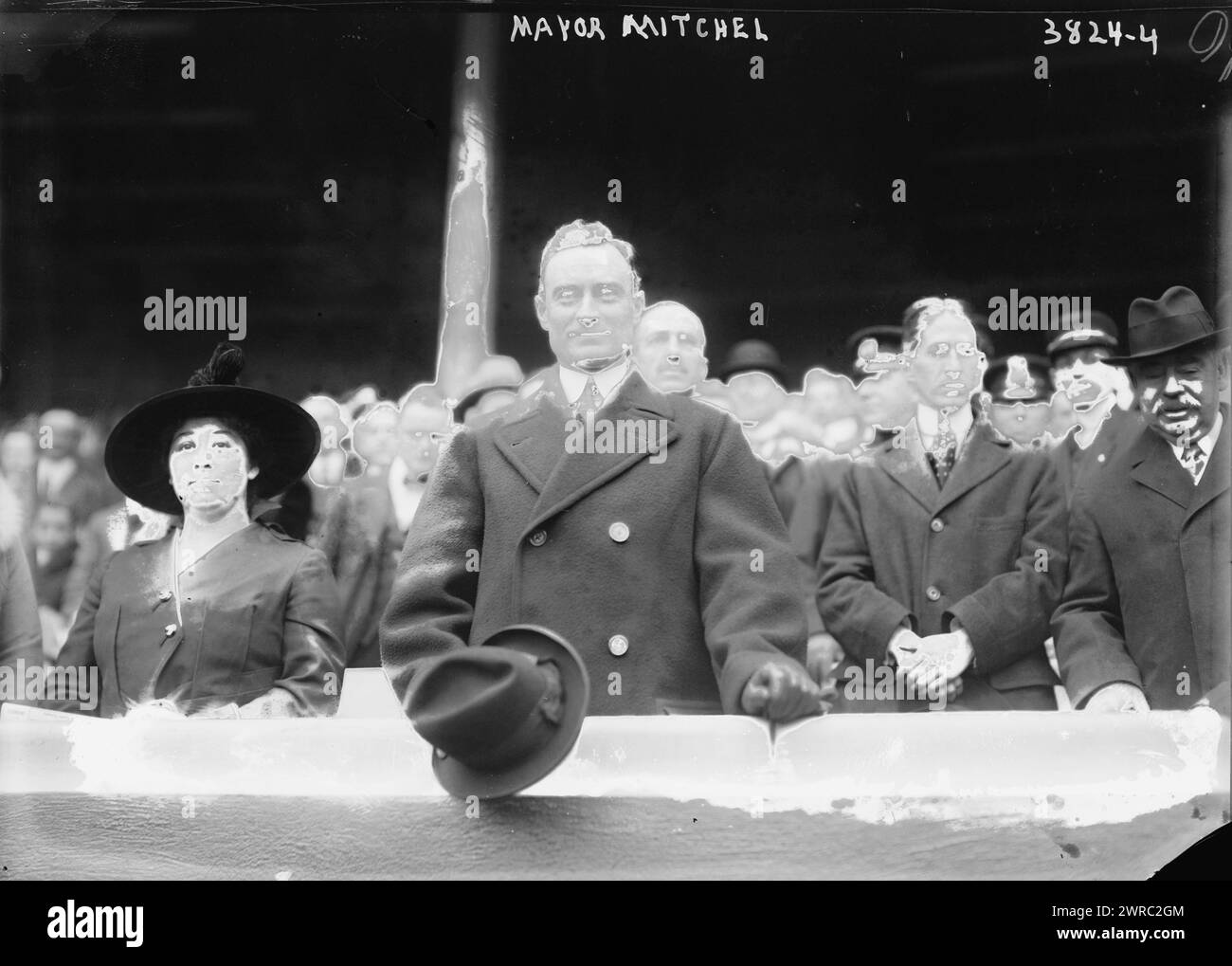 Bürgermeister Mitchel, 1916, Glas-negative, 1 negativ: Glas Stockfoto