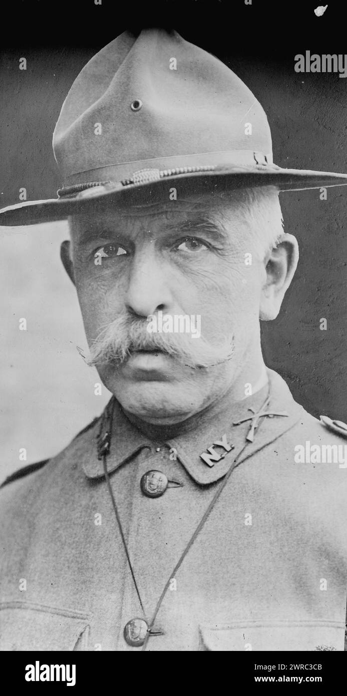 Coll. Chas. H. Hitchcock, N.Y. N.G., Foto zeigt Colonel Charles Henry Hitchcock von der New Yorker Nationalgarde, zwischen ca. 1915 und ca. 1920, Glasnegative, 1 negativ: Glas Stockfoto