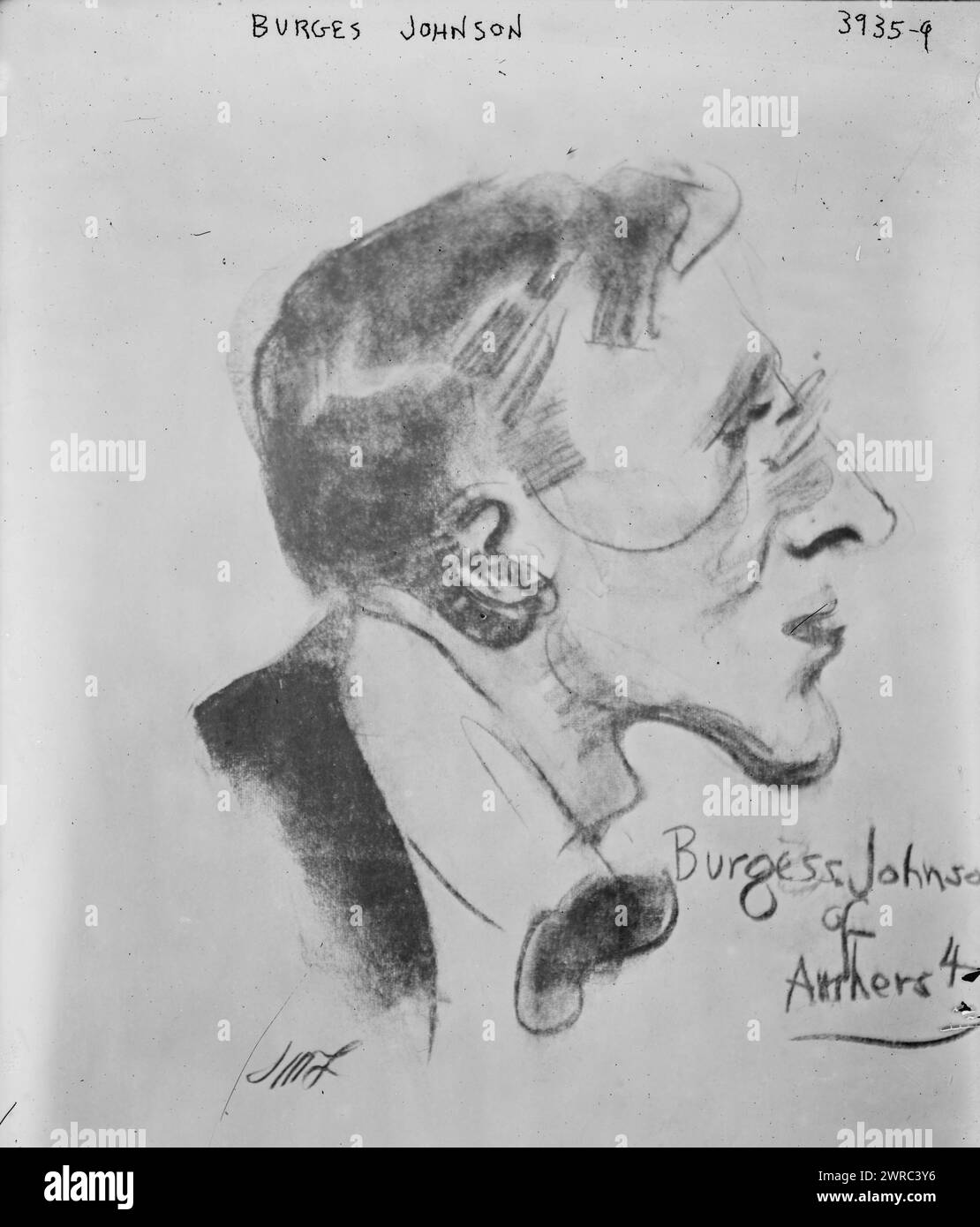 Burges Johnson, Flagg, James Montgomery, 1877-1960, Künstler, zwischen ca. 1915 und ca. 1920, Glasnegative, 1 negativ: Glas Stockfoto